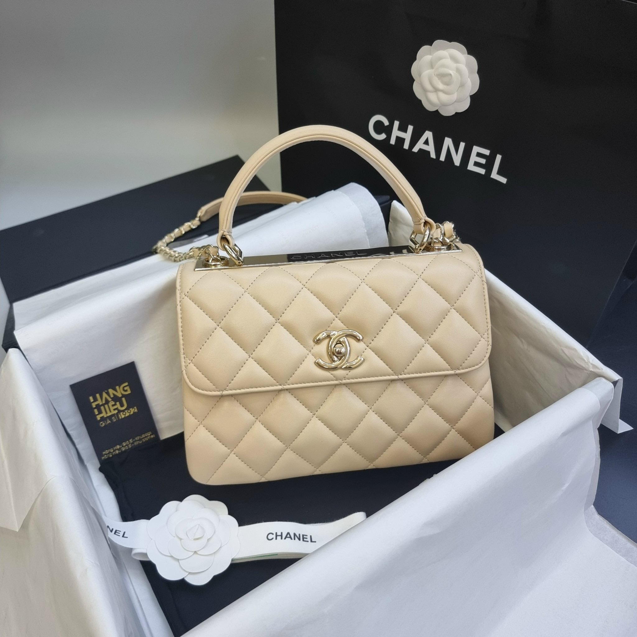 Chanel Beige Quilted Leather Small Trendy CC Flap Top Handle Bag at 1stDibs   chanel beige trendy cc chanel trendy cc bag beige