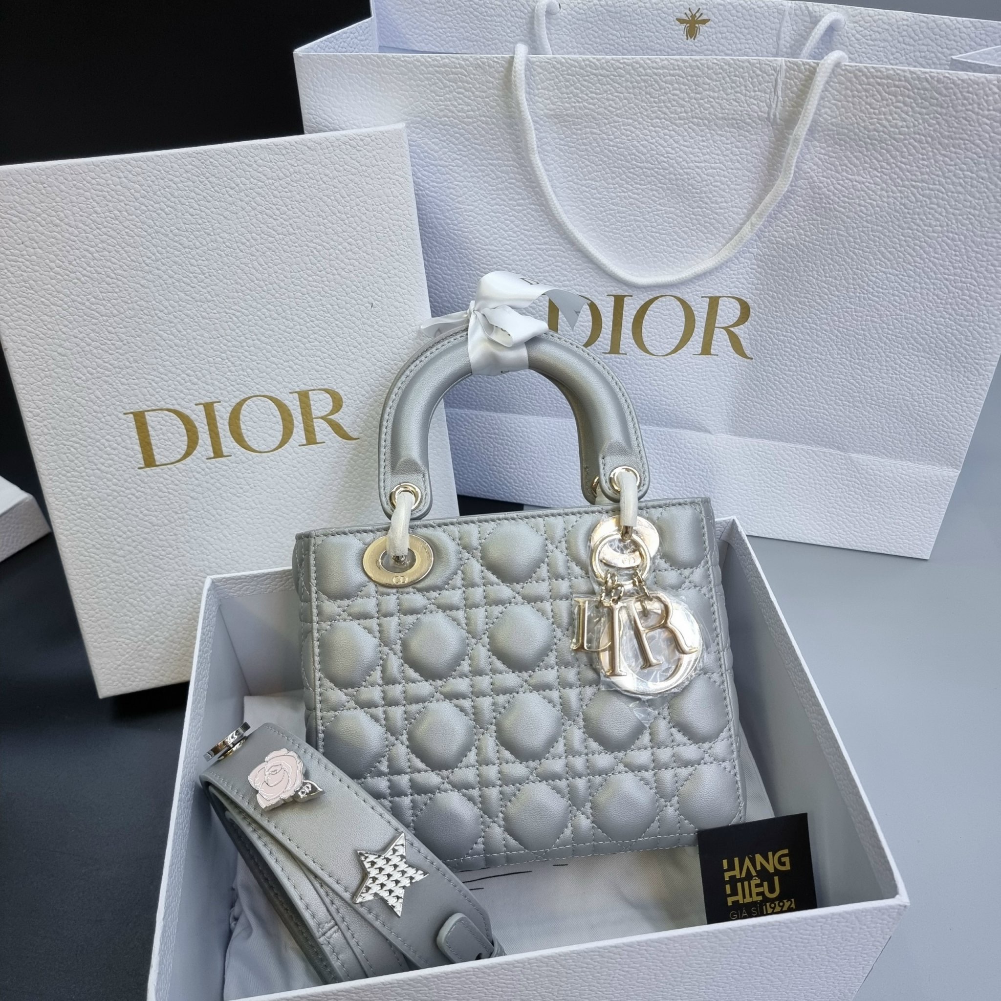 Christian Dior Small Lady Dior My ABC Blush Cannage Lambskin Pale Gold  Hardware  BrandConscious Authentics