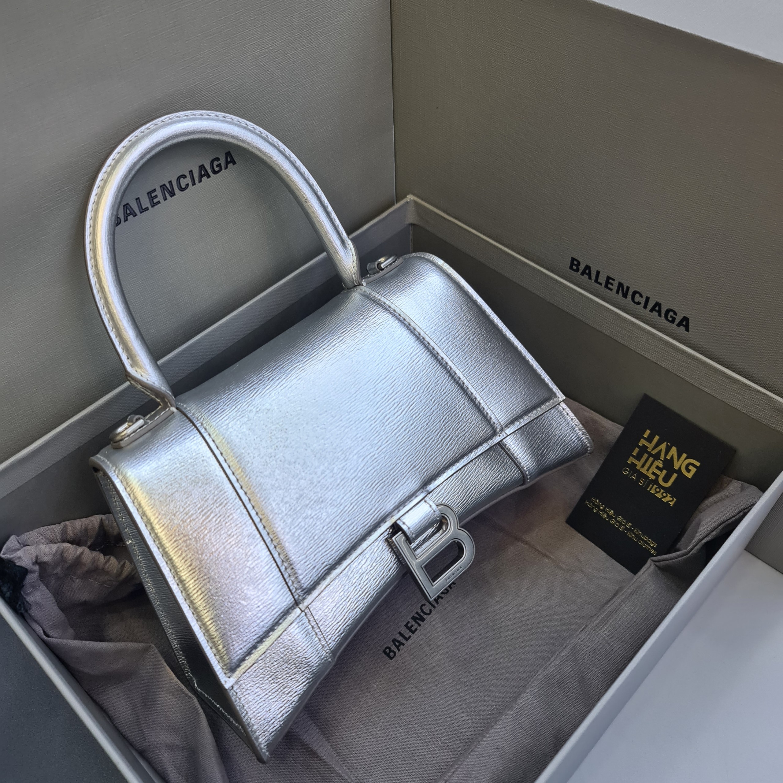 Buy Balenciaga Hourglass Small Top Handle Bag in BB Monogram Bleached Denim  for WOMEN  Ounass UAE