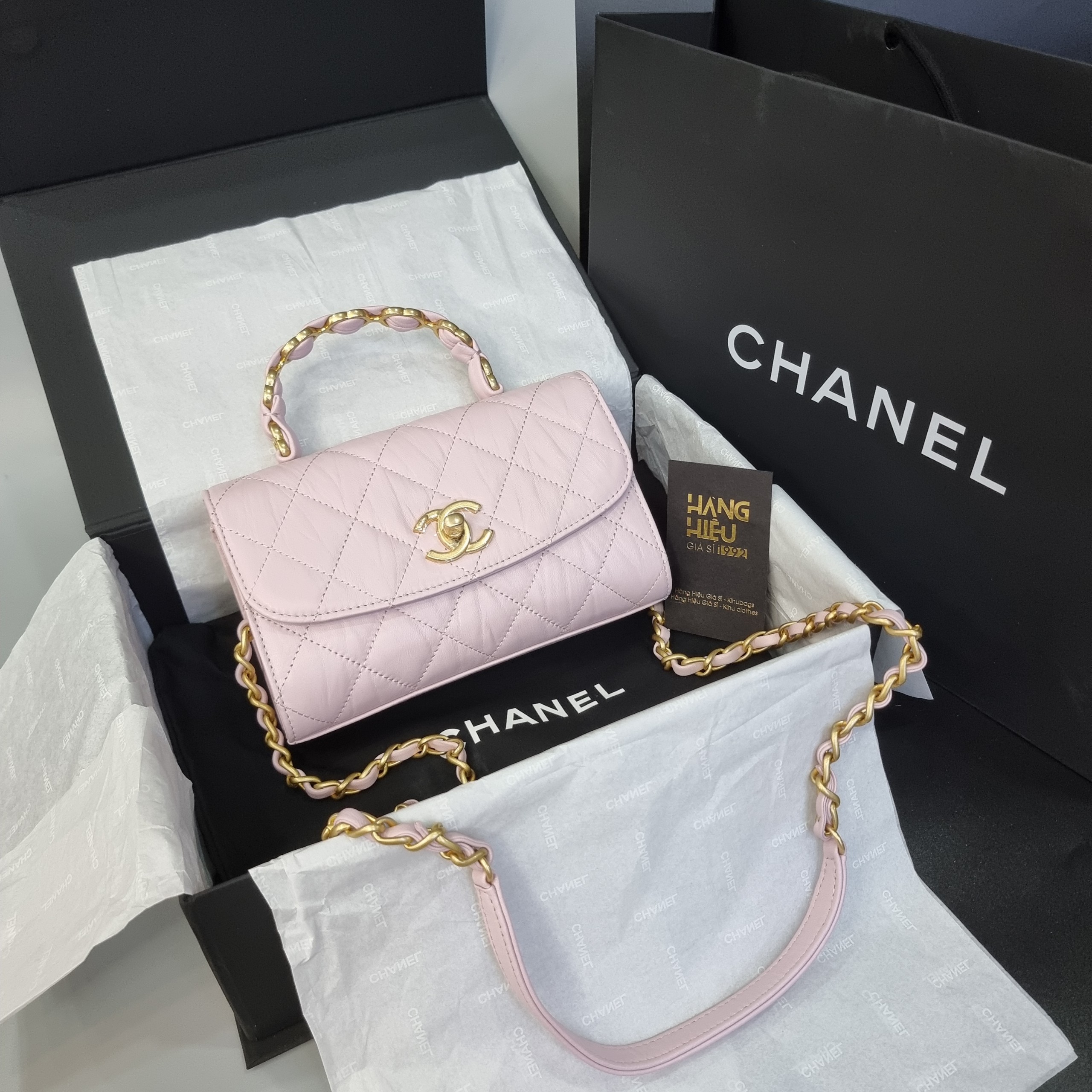 Túi Chanel Mini Top Handle Pink Bag