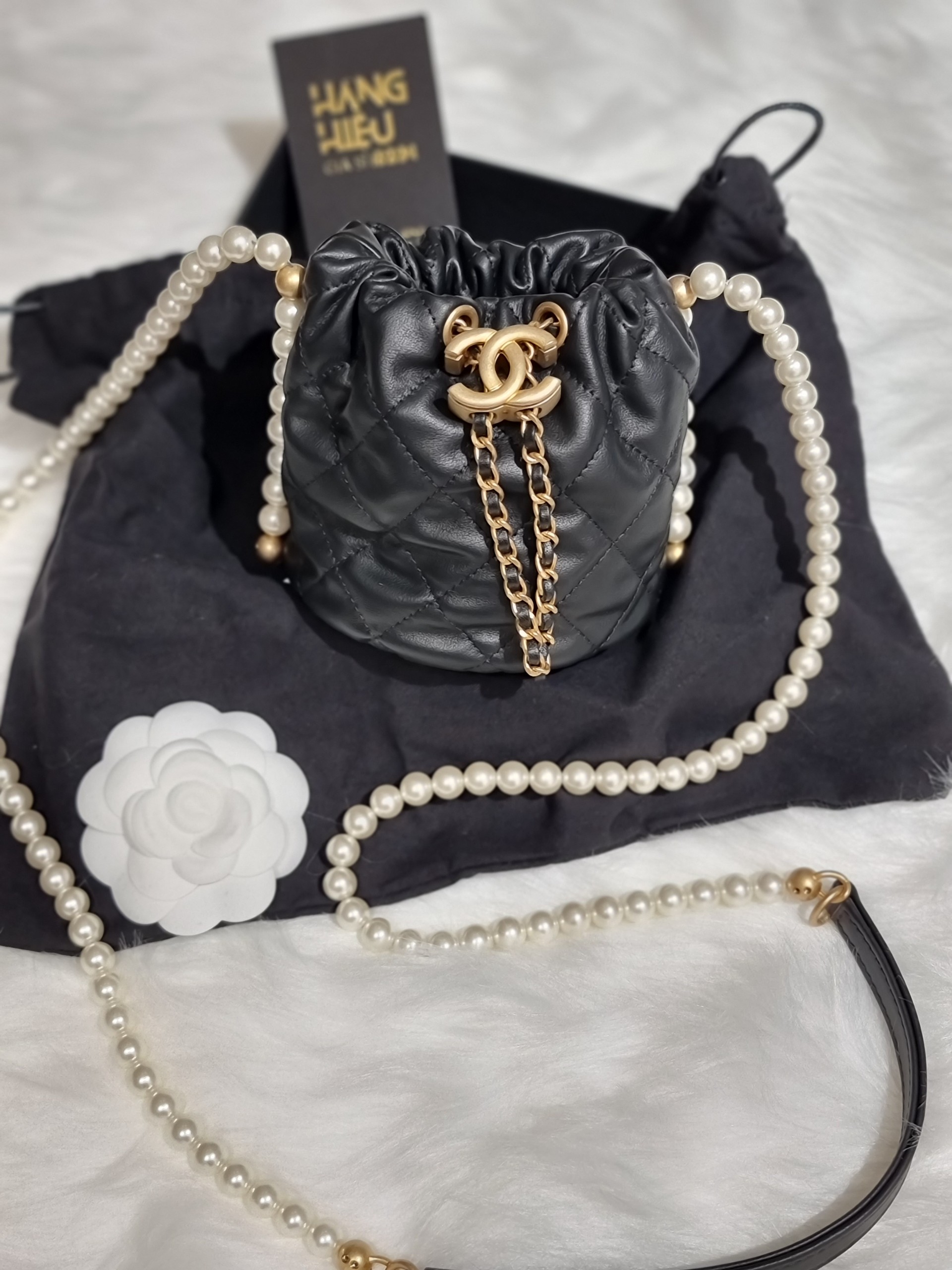 Chanel Vintage Miniature Drawstring Mini Bucket Bag ASL3249  LuxuryPromise