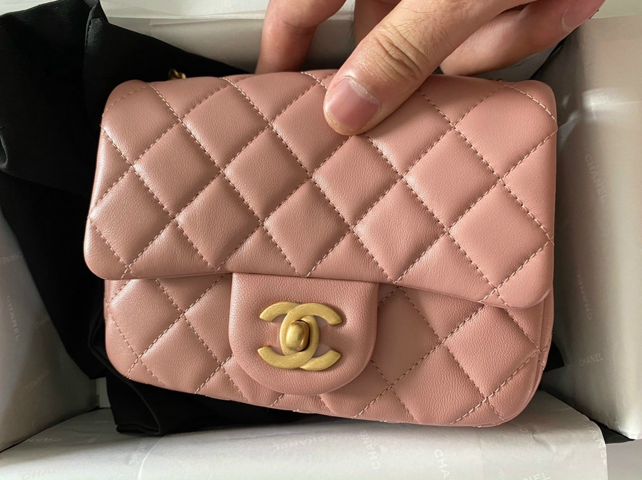 Brand new Chanel mini flap bag with top handle Luxury Bags  Wallets on  Carousell