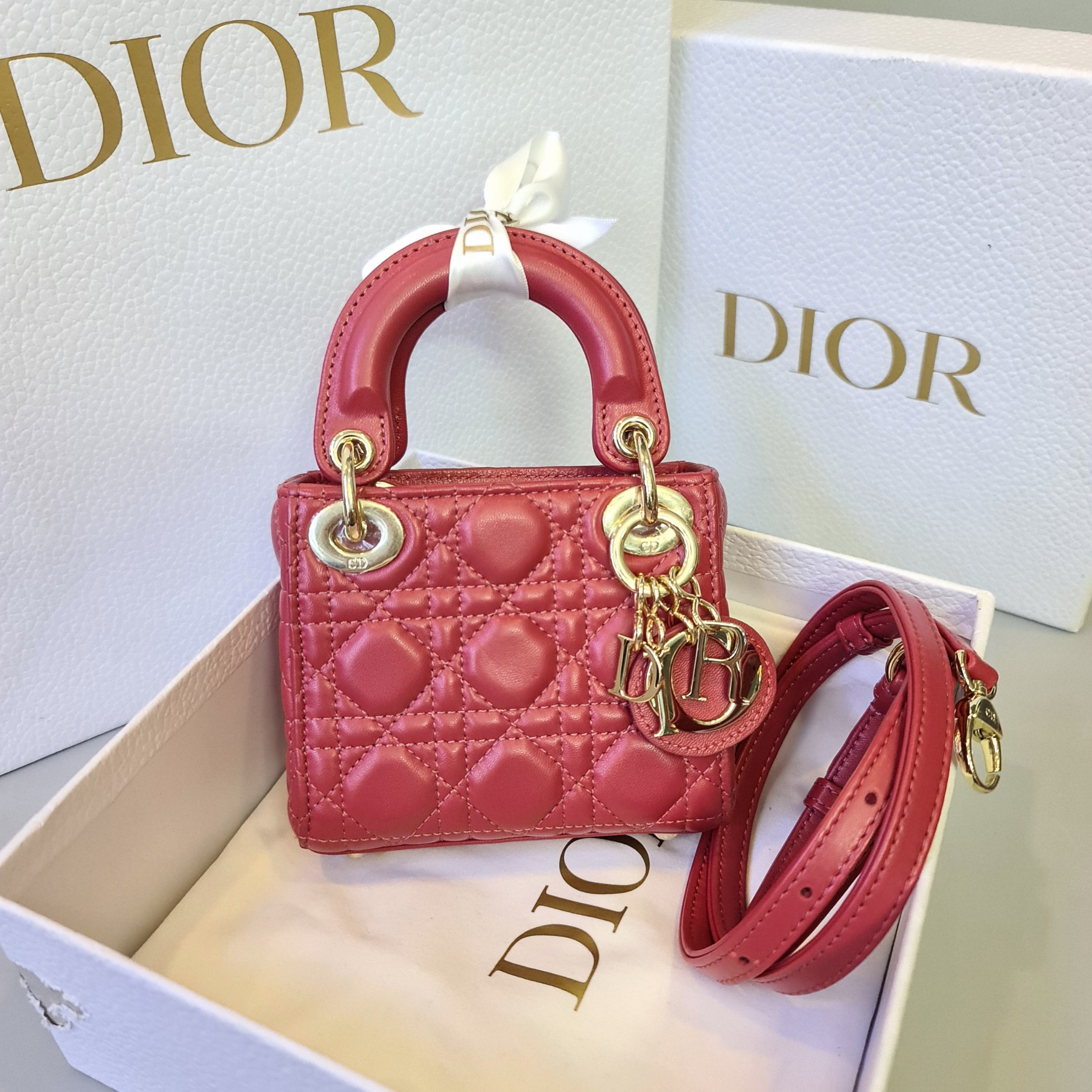 Túi Dior Lady matte Micro Bag