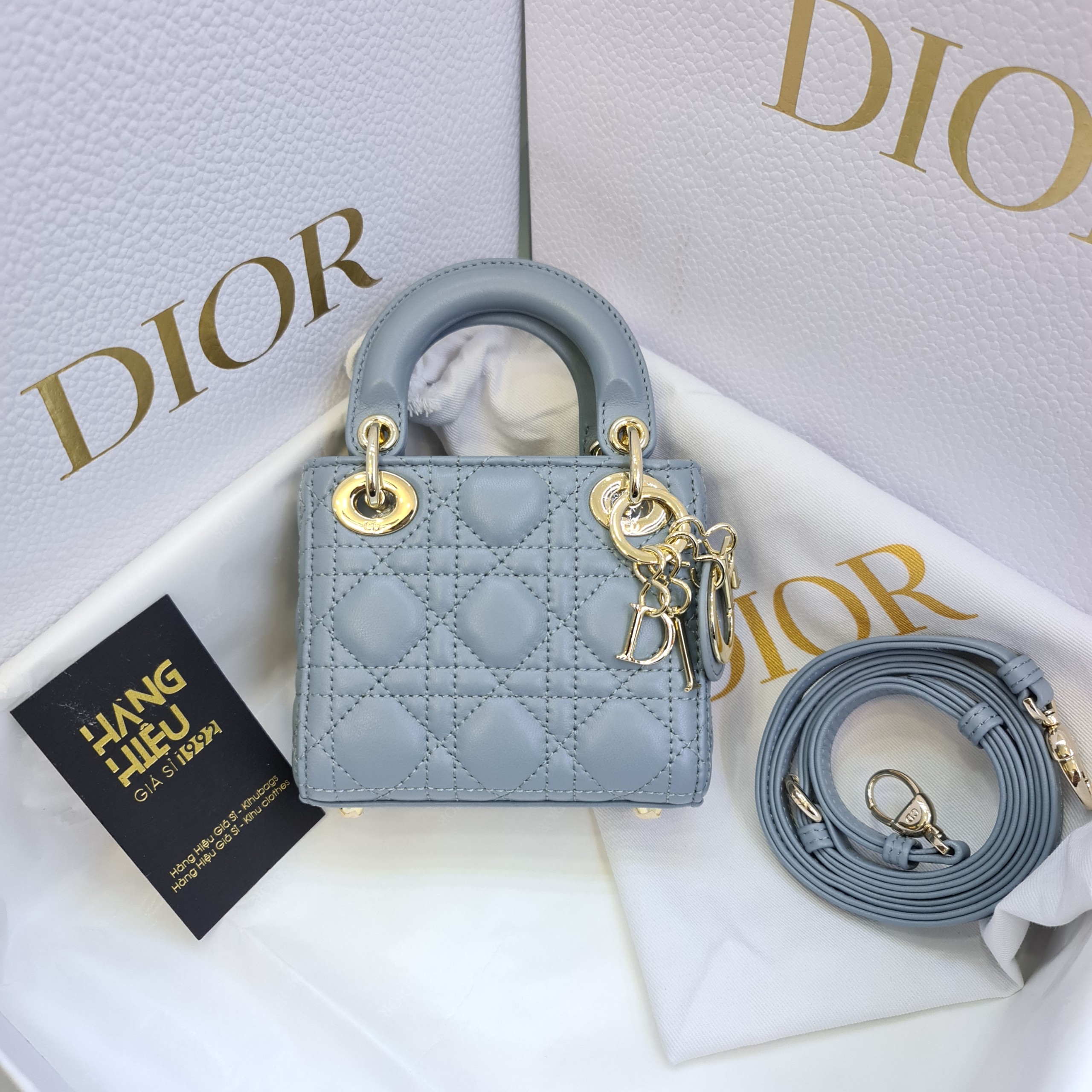 Túi Dior Micro Lady Djoy Bag Gold Black S0910ONGEM900