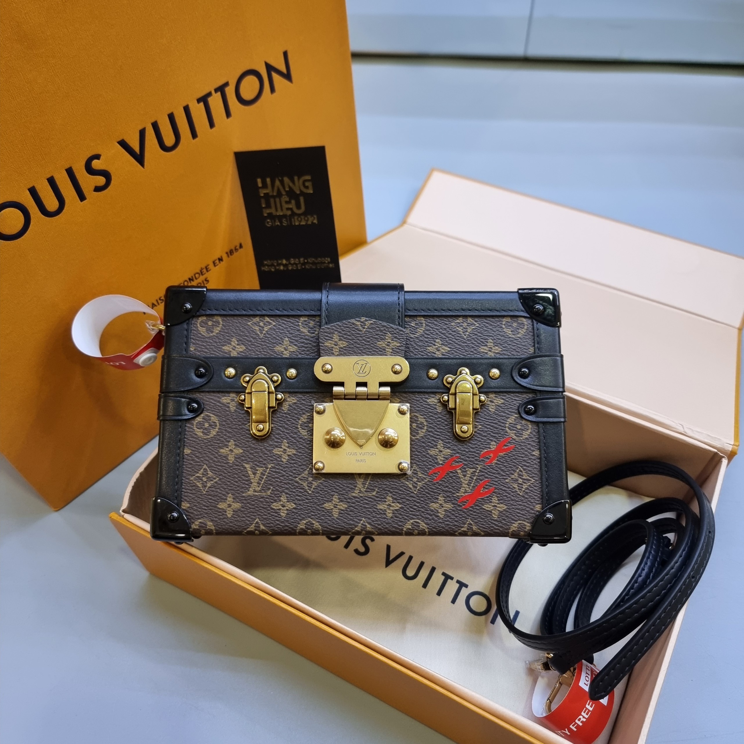 Louis Vuitton Limited Edition Rouge Epi Leather Petite Malle Bag  Yoogis  Closet