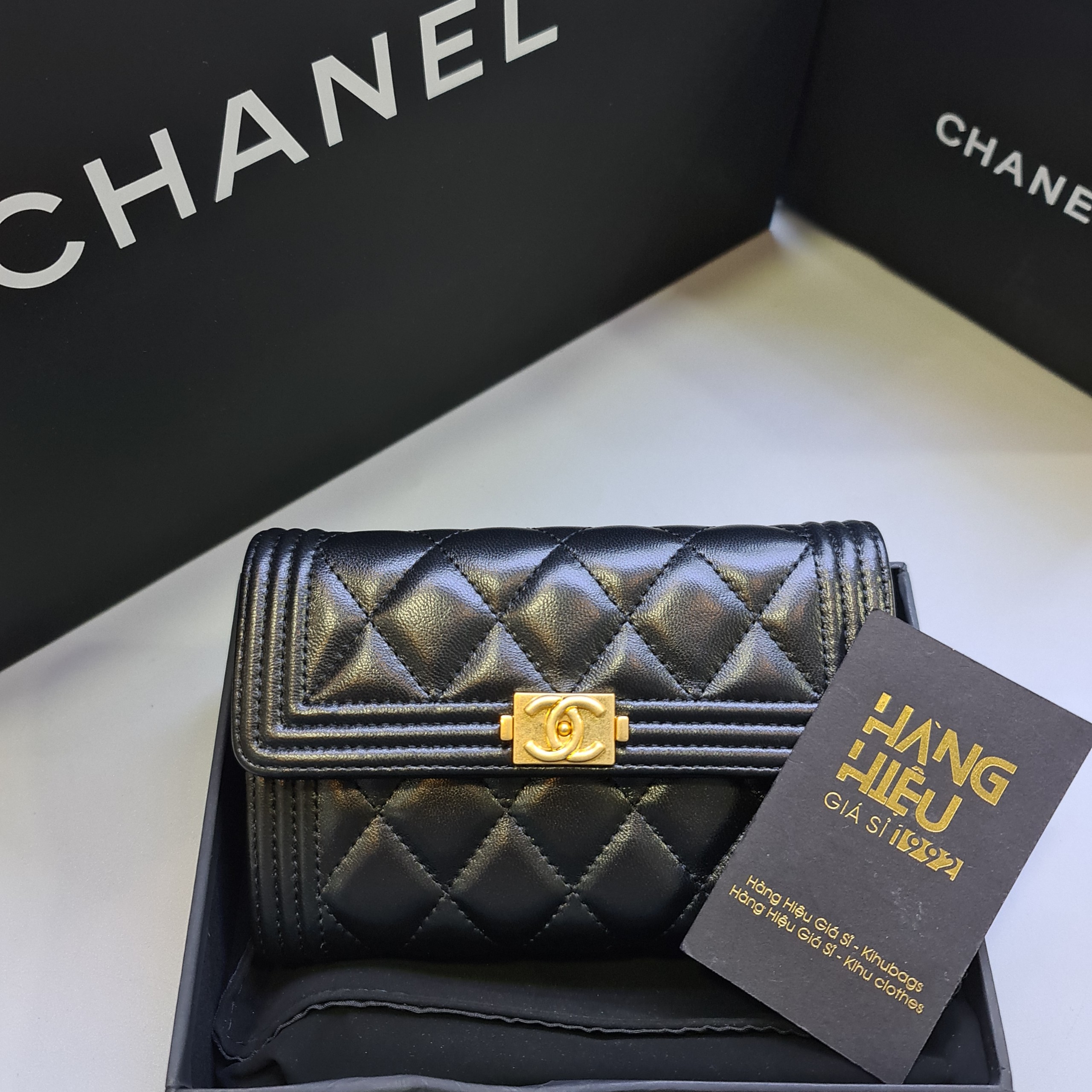 Chanel Boy Flap Card Holder  Kaialux
