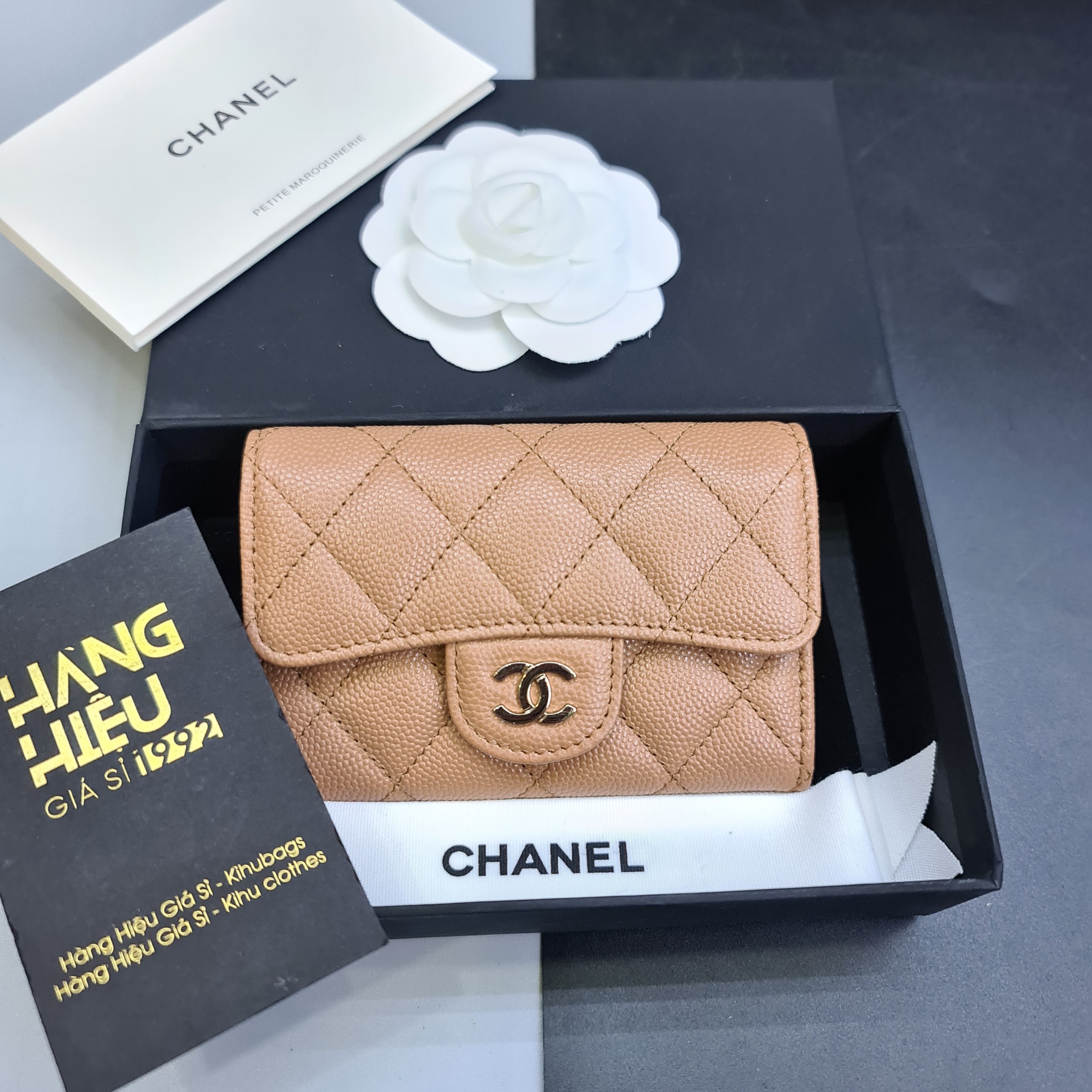 CHANEL Classic Flap Card Holder in 22B Pink Caviar  Dearluxe